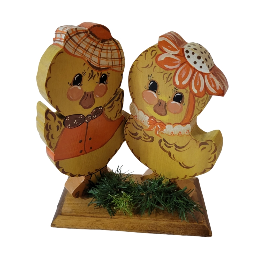 Vintage Hand Crafted Duck Figurine Wood